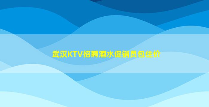 武汉KTV招聘酒水促销员包住价